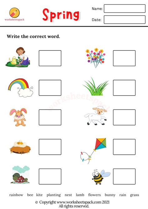 Image result for Spring Sorting Worksheet for Kindergarten with Answer Key