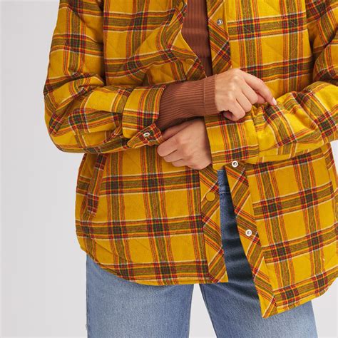 Stoic Quilted Boyfriend Plaid Shirt Jacket - Women's - Clothing
