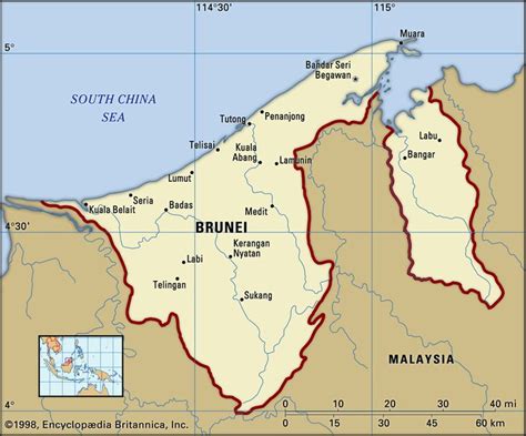 Brunei Location World Map: Where is Brunei?