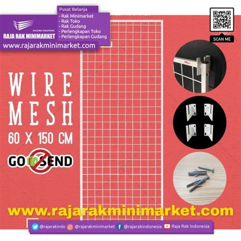 RAM BINGKAI WIREMESH 60×150 CM + H5 WALL PUTIH | RAK MINIMARKET TOKO ...