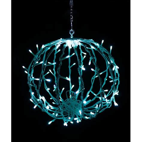 Queens of Christmas S-120SPH-TL-12 12 in. LED Sphere Lights, Teal - 120 ...