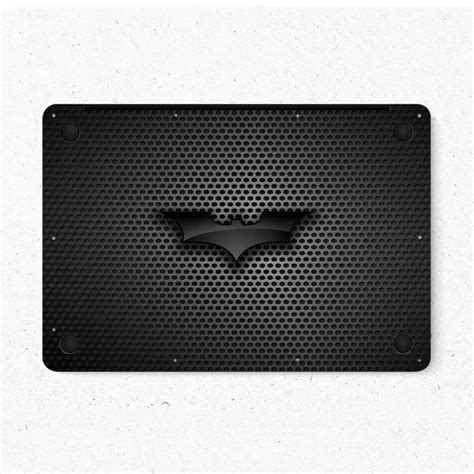 Dark Metal Texture with Bat Emblem Laptop Skin for MacBook | Buy Online ...
