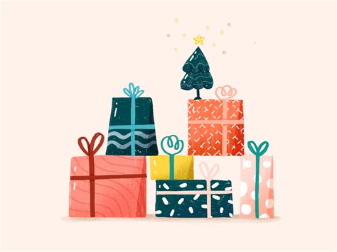 christmas present illustration