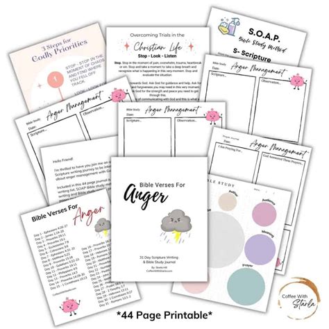 30 Bible Verses About Anger PDF - Coffee With Starla