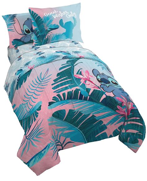 Jay Franco Disney Lilo & Stitch Floral Fun 7 Piece Full Bed Set ...