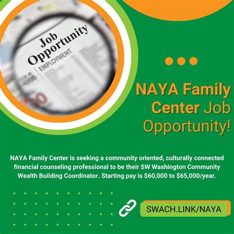 🎉 Job opportunity!🎉 NAYA Family Center is seeking a community oriented ...