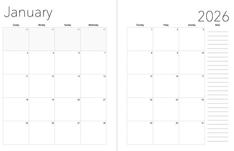 2026 2-Page Monthly Calendar Template for Pages • iWorkCommunity