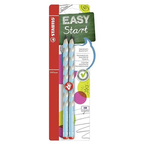 Stabilo | Easygraph Pencil | 2 Pack | Right Handed | HB Blue - SCOOBOO ...