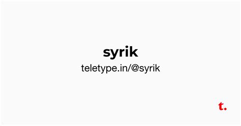 @syrik — Teletype