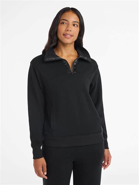 Avia Women's and Women's Plus Fleece Quarter Zip Pullover, Sizes XS-4X ...