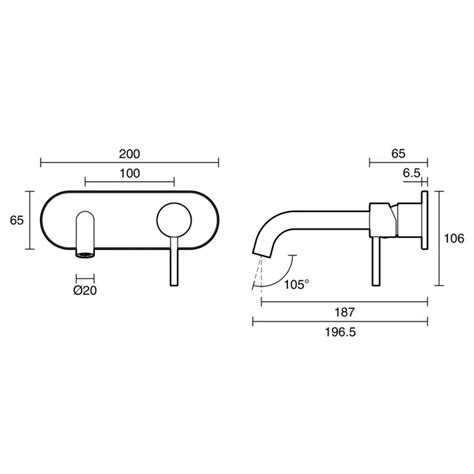 BIM objects - Free download! Mizu Drift Wall Basin / Bath Mixer Set ...