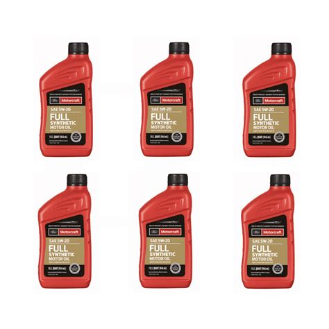 6 Quarts OEM Full Synthetic Engine Motor Oil Ford/Motorcraft SAE MPN # ...