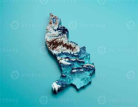 Topographic Liechtenstein Map Hypsometric Liechtenstein Elevation tint ...