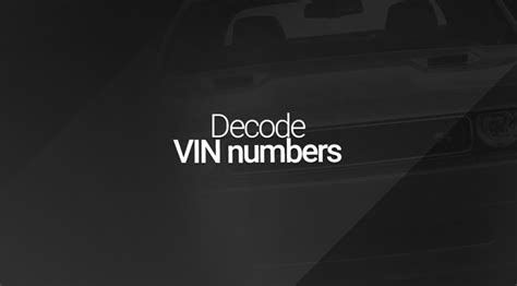 VIN Number Information 的图像结果