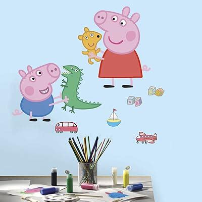 Buy RoomMates Peppa The Pig Peppa and George Playtime Peel And Stick ...