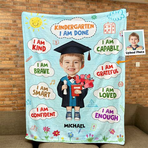 Kindergarten Graduation Gift For Kids - Personalized Kid Photo Blanket ...
