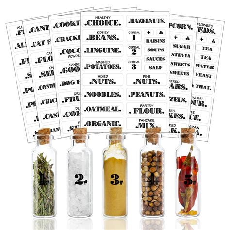 Buy 132 Pieces Pantry Labels for Containers, Minimalist Food Labels ...