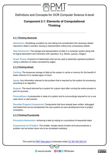 Image result for Computer Science OCR Key Terminology