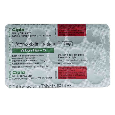 Atorlip-5 mg Tablet | Uses, Side Effects, Price | Apollo Pharmacy