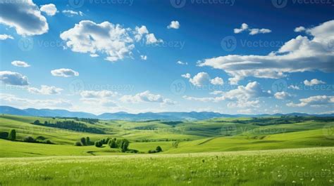 Green field and blue sky AI Generated 30352041 Stock Photo at Vecteezy