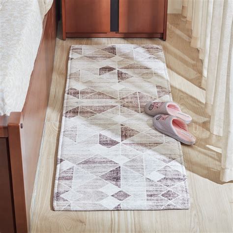 Buy Exotica Fayruz Geometric Print Bedside Runner - 150x50cm from Home ...
