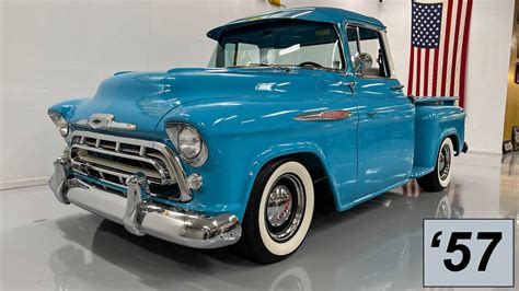 1957 Chevy 3200 1957 Chevy 3100 Stepside Pickup Truck, Ocean Green