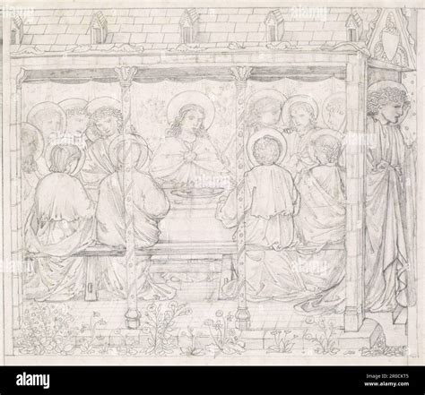 The Last Supper, 1865. Artist: Edward Burne-Jones.. Design of the Last ...