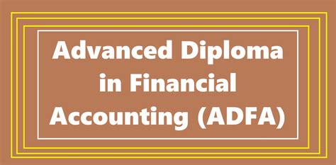Advanced Diploma in Financial Accounting (ADFA)