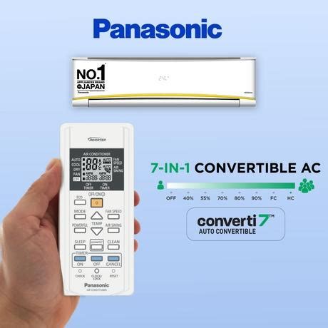 Buy Panasonic 2T 3 Star 7-in-1 Convertible Inverter Split AC, KU24ZKYF1 ...
