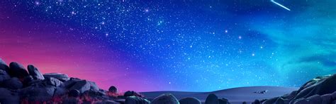 Download wallpaper sky, desert, landscape, nature, night, rocks, stars ...