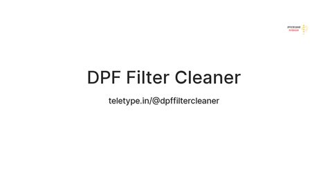 DPF Filter Cleaner — Teletype