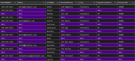 Image result for Customer Table in SQL Example
