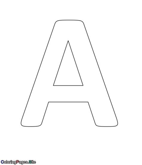 A letter alphabet coloring page - Coloring Pages Online