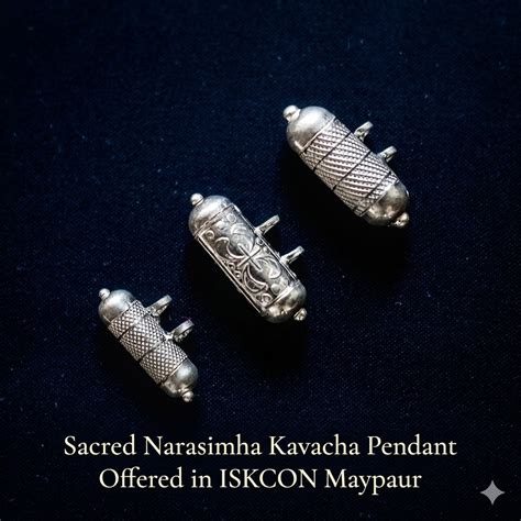 Kavacha Silver Narasimhadev Kavacha (Necklace Pendant) - Mayapur – I ...