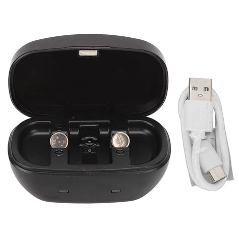 Asixxsix Rechargeable Sound Amplifier Charging Box, 2 x 10mAh Button ...