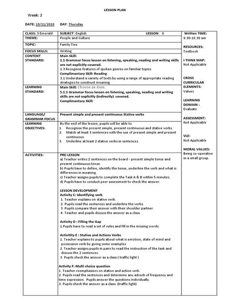 Image result for Lesson Plan Sample for Language Learning