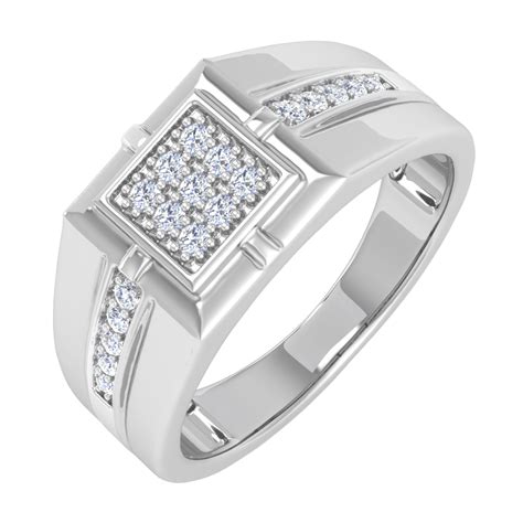 1/4 Carat Men Diamond Wedding Band Ring in 10K Gold (Ring Size 5 ...