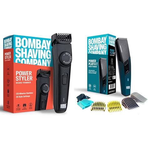 Bombay Shaving Company Beard Trimmer For Men (Black) & Bombay Shaving ...