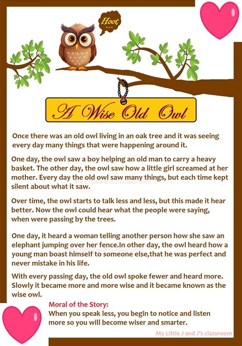 A Wise Old Owl - Kids Moral Story | English Story