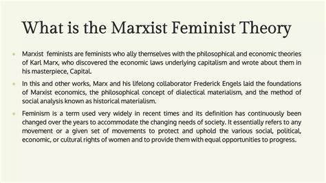 Marxist Feminist Theory | PPTX