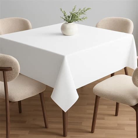 Buy R home Soild White Table Cloth | Table Cloth 4 Seater 56 X 56 ...