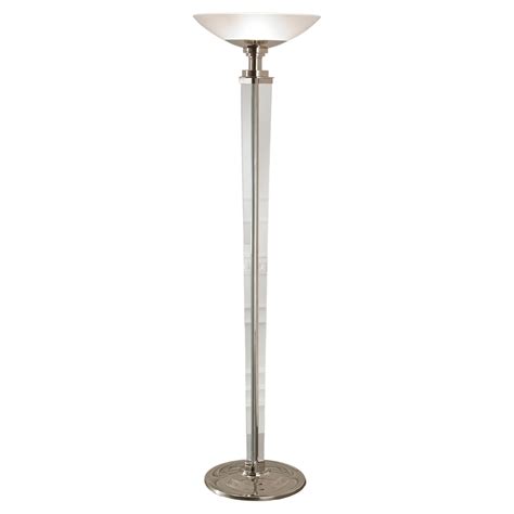 Art Deco Lamp on Column with Nickel Finish For Sale at 1stDibs | art ...