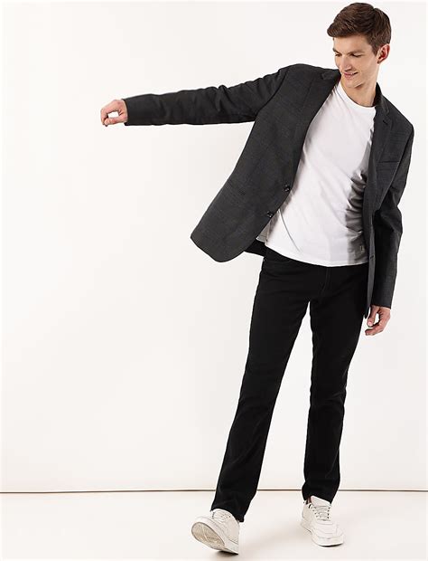 Buy Checked Lapel Collar Blazer at Marks & Spencer