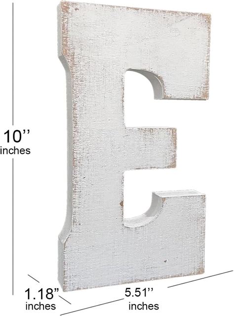 Buy ABELOTS Large Wood Letter Distressed White Wash Alphabet Wall Décor ...