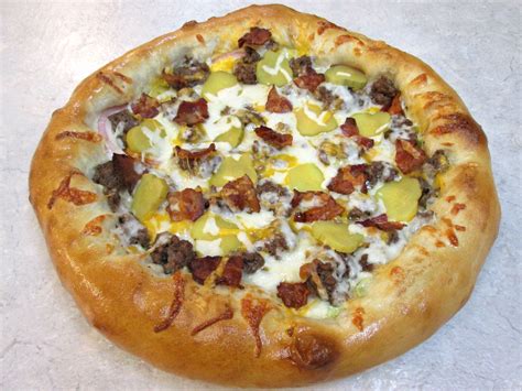 Hamburger Pizza - Bacon Cheeseburger Pizza - Poor Man's Gourmet Kitchen