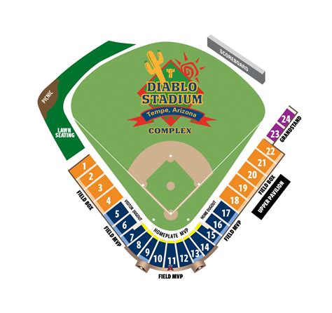 Tempe Diablo Stadium Seating Map | Los Angeles Angels