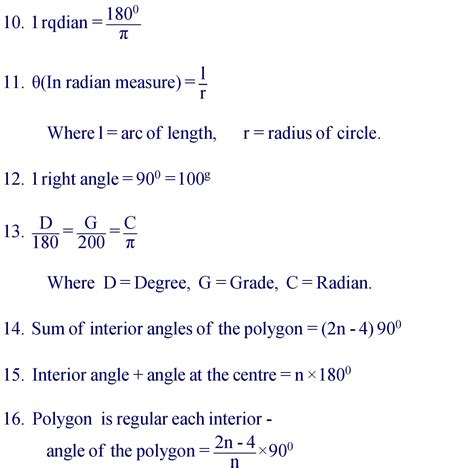 Radian Measure Formula » Formula In Maths