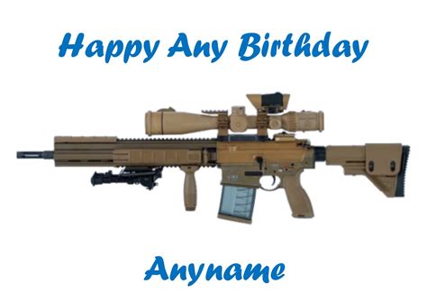 Buy Army Soldier Sniper Blue Personalised Name Age Happy Birthday A4 ...
