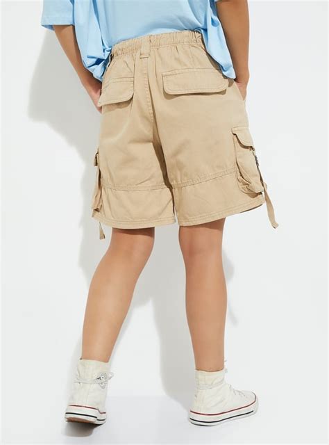 Buy URB_N Women Solid Baggy Cargo Shorts Online at just Rs. 999.0 ...