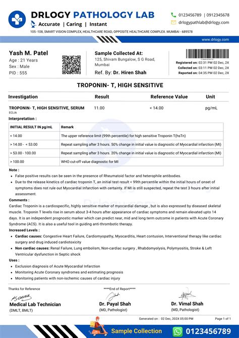 Troponin T Test: Cost, Normal Range and Results | Drlogy
